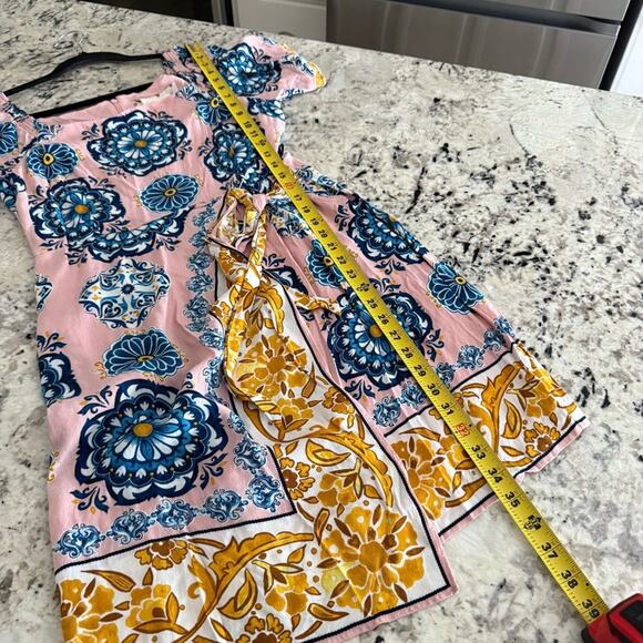 Maeve Anthropologie Pink Resort Wrap Dress Size 12 - Picture 12 of 16